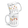 First Mom, Now Grandma - Family Personalized Custom Mug - Christmas Gift For Mom, Grandma