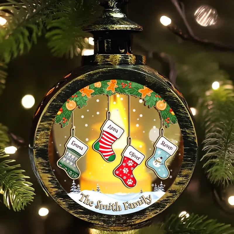 Christmas Cookies Pretty Much Sum Up My Family - Family Personalized Custom Candlelight Lantern Ornament - Christmas Gift For Family Members