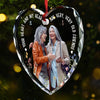 Custom Photo Old Friends Are Treasures Built Over Time - Bestie Personalized Custom Heart Glass Ornament - Christmas Gift For Best Friends, BFF, Sisters
