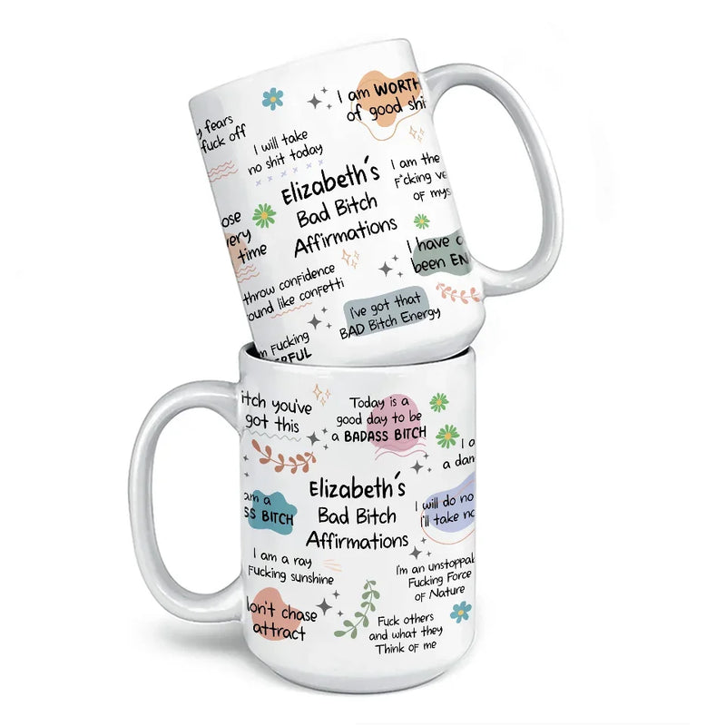 Fearless Self-Love Affirmations - Friend Personalized Custom Mug - Christmas Gift, Birthday Gift For Best Friends, Family Members, Coworkers, Yourself