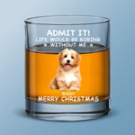 Custom Name Christmas Gifts for Dog Lovers - Personalized Whiskey Glass