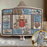 Books Are My Refuge, Where My Soul Finds Rest - Personalized Custom Snuggle Blanket, Hoodie Blanket - Christmas Gift For Book Lovers