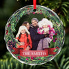 Custom Photo My Favorite Part Of Christmas Is Family - Family Personalized Custom Circle Glass Ornament - Christmas Gift For Family Members