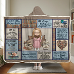 Books Are My Refuge, Where My Soul Finds Rest - Personalized Custom Snuggle Blanket, Hoodie Blanket - Christmas Gift For Book Lovers