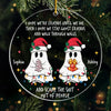 Nous restons amis fantômes - Ornement personnalisé Bestie personnalisé - Forme ronde en acrylique - Cadeau de Noël pour meilleures amies, meilleures amies, sœurs