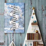 Custom Family Name Winter Sign Gifts for Families - Personalized Poster