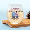 Je crois en toi - Verre à vin personnalisé en famille - Cadeau de Noël pour fille, petite-fille