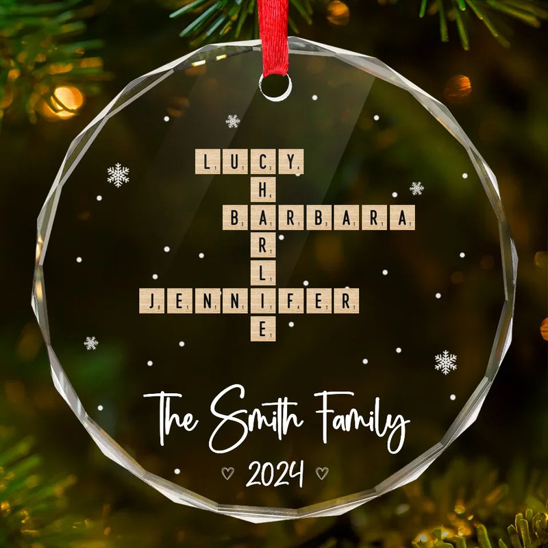 Sending Love And Comfort During This Time - Family Personalized Custom Circle Glass Ornament - New Arrival, Christmas Gift For Family Members AMZ