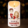 Tu es ma chose préférée à faire - Bougie LED personnalisée pour couple - Cadeau de Noël pour mari et femme, anniversaire