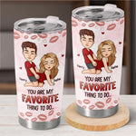 Time Only Deepens The Love We Share - Couple Personalized Custom Tumbler - Christmas Gift For Husband Wife, Anniversary