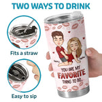 Time Only Deepens The Love We Share - Couple Personalized Custom Tumbler - Christmas Gift For Husband Wife, Anniversary