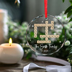AMZ - Sending Love And Comfort During This Time - Family Personalized Custom Circle Glass Ornament - New Arrival, Christmas Gift For Family Members