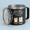 Thanks For Being Our Human Servant - Dog Personalized Custom 14oz Stainless Steel Tumbler With Handle - Gift For Pet Owners, Pet Lovers