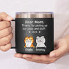 Thanks For Being Our Human Servant - Dog Personalized Custom 14oz Stainless Steel Tumbler With Handle - Gift For Pet Owners, Pet Lovers