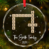AMZ - Sending Love And Comfort During This Time - Family Personalized Custom Circle Glass Ornament - New Arrival, Christmas Gift For Family Members