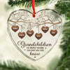 Grandkids Make Life More Grand - Family Personalized Custom Heart Glass Ornament - New Arrival, Christmas Gift For Grandma AMZ
