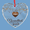 Grandkids Make Life More Grand - Family Personalized Custom Heart Glass Ornament - New Arrival, Christmas Gift For Grandma AMZ