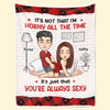 No Place I'd Rather Be Than By Your Side  - Couple Personalized Custom Blanket - Christmas Gift For Husband Wife, Anniversary