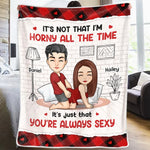 Custom Name Funny Naughty Couple Gifts - Personalized Blanket