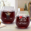I'd Punch Her For You Right In The Face - Bestie Personalized Custom Wine Glass - Christmas Gift For Best Friends, BFF, Sisters