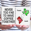 Never Too Far To Have Tea Together - Bestie Personalized Custom 3D Inflated Effect Printed Mug - Gift For Best Friends, BFF, Sisters