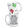 Never Too Far To Have Tea Together - Bestie Personalized Custom 3D Inflated Effect Printed Mug - Gift For Best Friends, BFF, Sisters