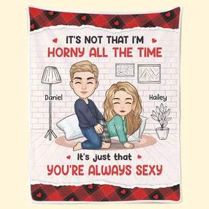 No Place I'd Rather Be Than By Your Side  - Couple Personalized Custom Blanket - Christmas Gift For Husband Wife, Anniversary