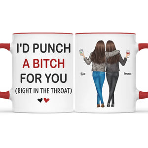 We Fit Together Like Fun And Funny - Bestie Personalized Custom Accent Mug - Christmas Gift For Best Friends, BFF, Sisters