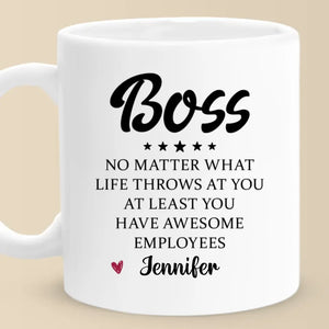 A Great Boss Creates Great Teams - Coworker Personalized Custom Mug - Christmas Gift For Coworkers, Work Friends, Colleagues