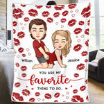 Our Hearts Speak The Same Language - Couple Personalized Custom Blanket - Christmas Gift For Husband Wife, Anniversary