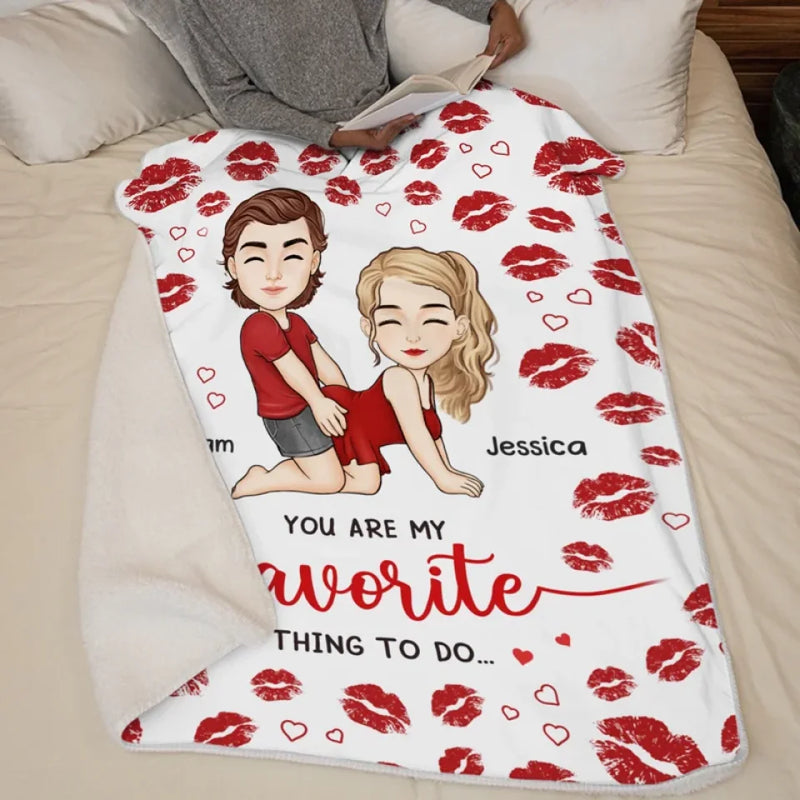 Our Hearts Speak The Same Language - Couple Personalized Custom Blanket - Christmas Gift For Husband Wife, Anniversary