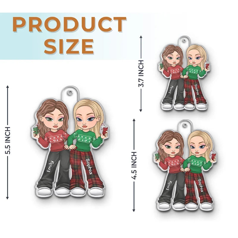 Of All Possessions A Friend Is The Most Precious - Bestie Personalized Custom Ornament - Acrylic Custom Shaped - Christmas Gift For Best Friends, BFF, Sisters