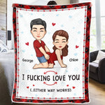 Every Day Is The Best Day When I'm With You - Couple Personalized Custom Blanket - Christmas Gift For Husband Wife, Anniversary