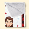 Every Day Is The Best Day When I'm With You - Couple Personalized Custom Blanket - Christmas Gift For Husband Wife, Anniversary