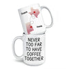 Together In Spirit, Even With A Drink Apart - Bestie Personalized Custom Mug - Christmas Gift For Best Friends, BFF, Sisters