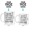 Together In Spirit, Even With A Drink Apart - Bestie Personalized Custom Mug - Christmas Gift For Best Friends, BFF, Sisters