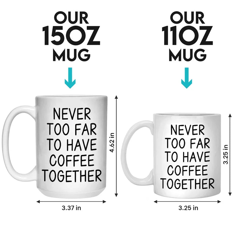 Together In Spirit, Even With A Drink Apart - Bestie Personalized Custom Mug - Christmas Gift For Best Friends, BFF, Sisters