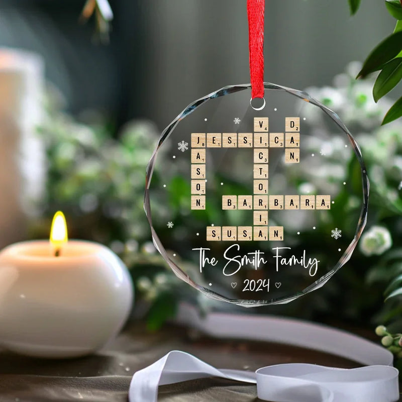 Sending Love And Comfort During This Time - Family Personalized Custom Circle Glass Ornament - New Arrival, Christmas Gift For Family Members AMZ1