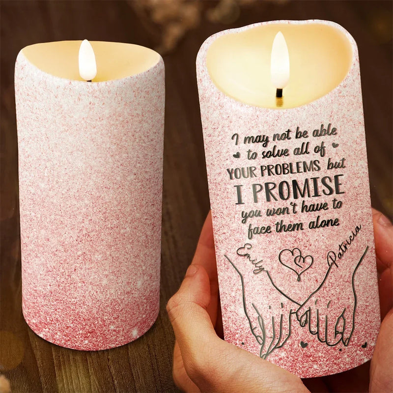 A Friend Is God's Way Of Making Sure We Never Walk Alone - Bestie Personalized Custom LED Candle - Christmas Gift For Best Friends, BFF, Sisters