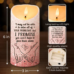 A Friend Is God's Way Of Making Sure We Never Walk Alone - Bestie Personalized Custom LED Candle - Christmas Gift For Best Friends, BFF, Sisters