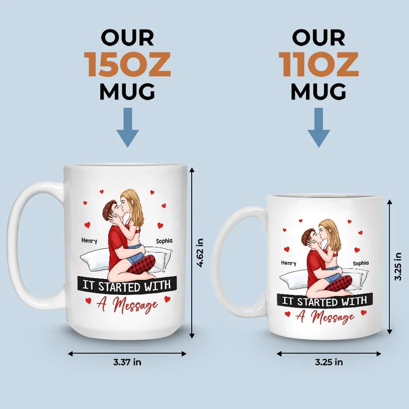 Every Kiss Is A Promise Of Forever - Couple Personalized Custom Mug - Christmas Gift For Husband Wife, Anniversary