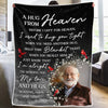 Custom Photo Before I Left For Heaven, I Used To Hug You Tight - Memorial Personalized Custom Blanket - Sympathy Gift, Christmas Gift For Family Members