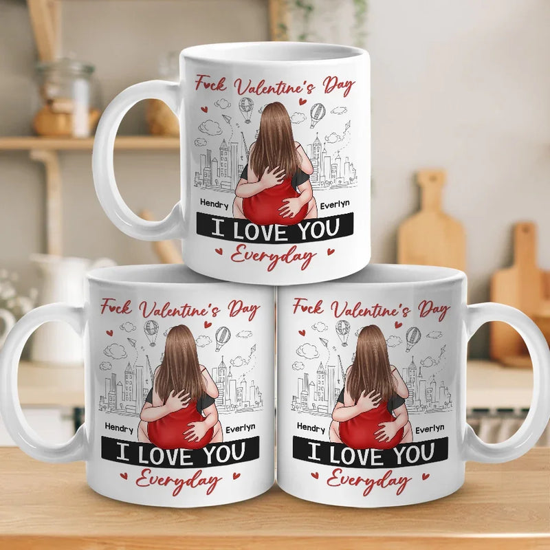 Sit On My Face I Mean I Love You - Couple Personalized Custom Mug - Valentine Gift For Husband Wife, Anniversary