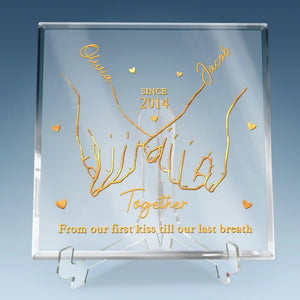 I Love You Forever And Always - Couple Personalized Custom Square Shaped Acrylic Plaque - Christmas Gift For Husband Wife, Anniversary