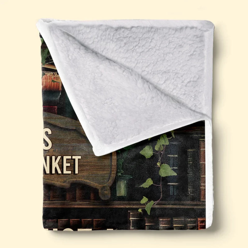 Lost In The World Of Books, Where I Find Myself - Personalized Custom Blanket - Gift For Book Lovers