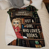 Lost In The World Of Books, Where I Find Myself - Personalized Custom Blanket - Gift For Book Lovers