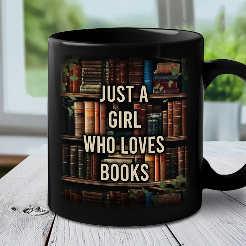 Books Are The Windows To My Soul - Personalized Custom Black Mug - Gift For Book Lovers
