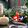 Custom Photo Cherishing The Magic Of Endless Friendship - Bestie Personalized Custom Circle Glass Ornament - Christmas Gift For Best Friends, BFF, Sisters