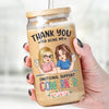 This Is Your Reminder That You Are Awesome - Bestie Personalized Custom Glass Cup, Iced Coffee Cup - Christmas Gift For Best Friends, BFF, Sisters, Coworkers