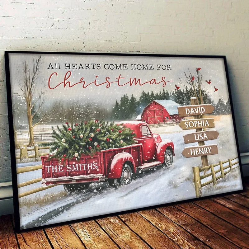 Family Is The Greatest Christmas Gift - Family Personalized Custom Horizontal Poster - Christmas Gift For Family Members